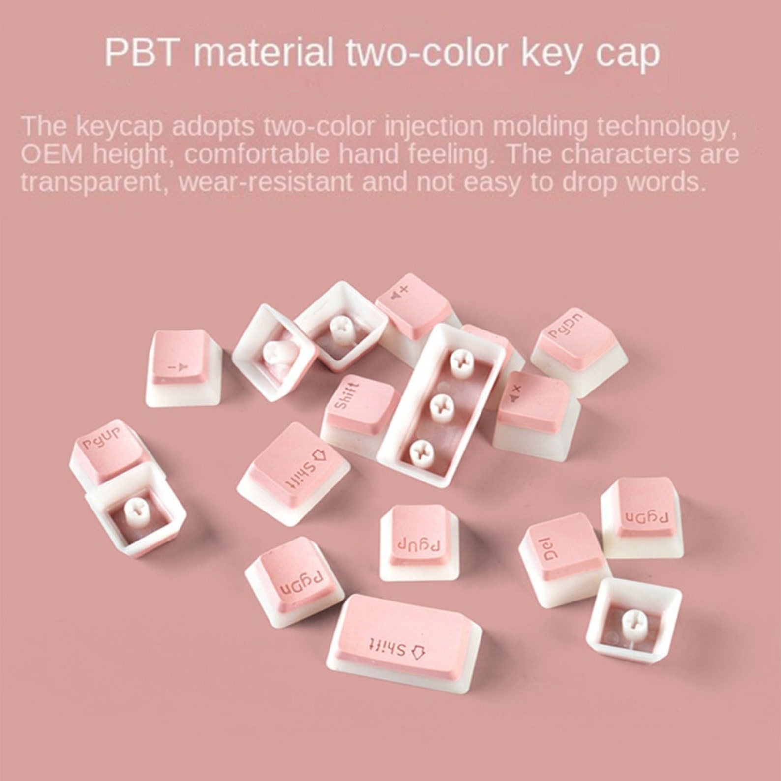 Pink Keycap Set Backlit Keycap Cute Keycap 129 Key PBT Etsy