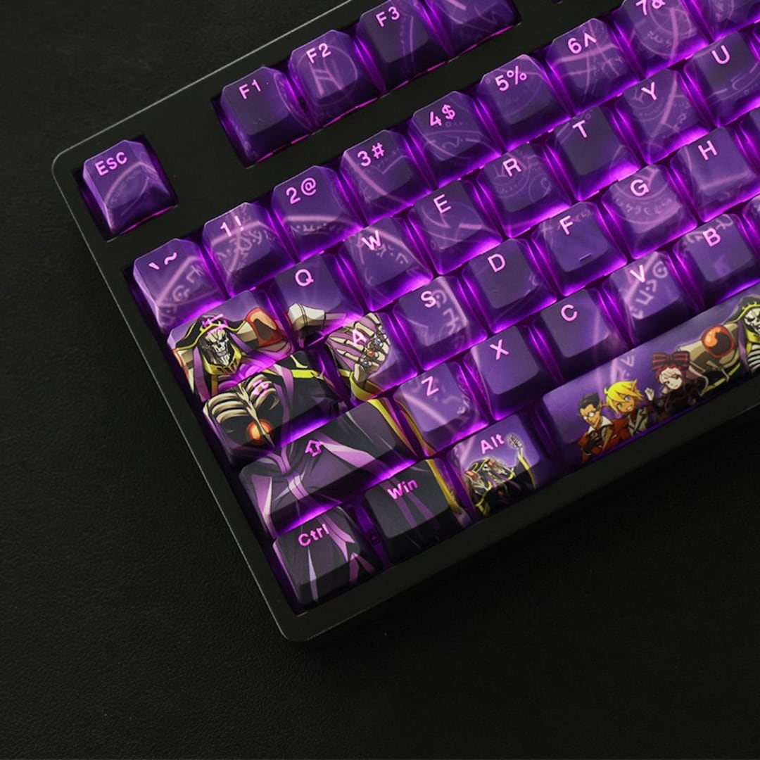 Backlit keycap anime keycap set backlit pbt 108key keycap gamer