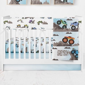 Monster truck crib bedding on sale