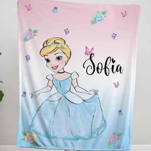 Princess Blanket, Cinderella Blanket, Cinderella Princess Blanket, Princess Bedding, Toddler Girl Bedding, Girls Bedding, Princess Nursery