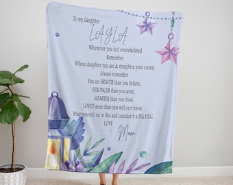 Personalized Daughter Blanket, To My Daughter, Christmas Gift Daughter, Daughter Gift, Mother Daughter Gift, Personalized Blanket, Custom