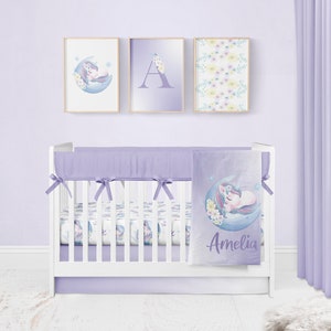 Unicorn crib hotsell bedding etsy