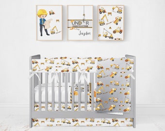 Construction Crib Bedding Etsy