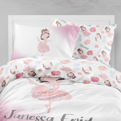 Custom Ballerina Duvet Cover Set Personalized Bed Cover Etsy