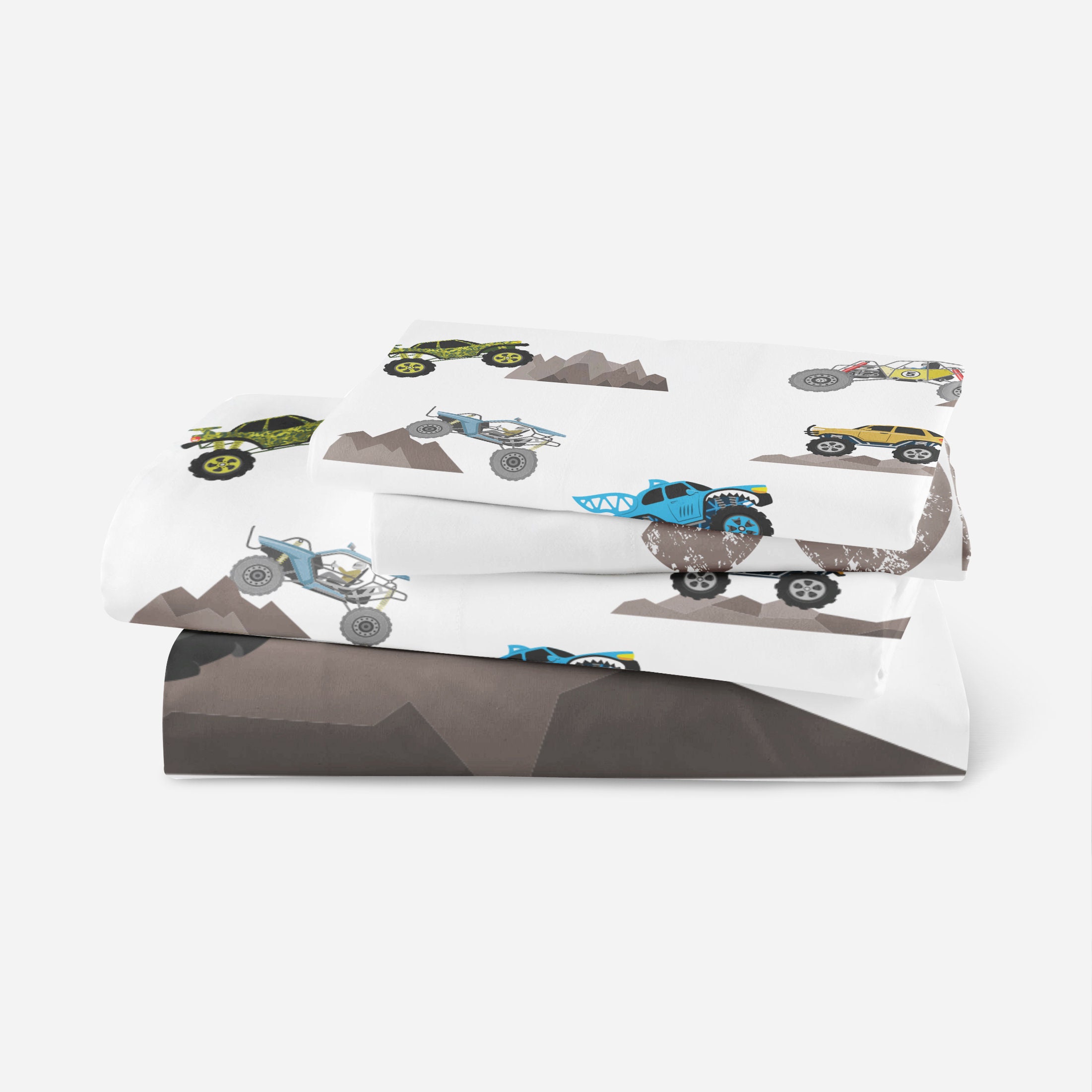 Monster Truck Duvet Cover Set Personalized Bedding Monster Etsy