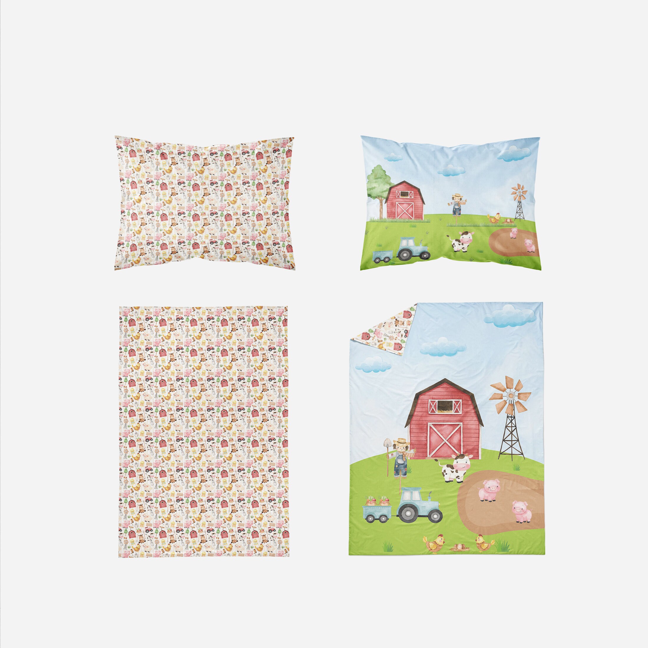 Farm Kid Bedding Set Toddler Boy Bedding Farm Bedding Set Etsy UK