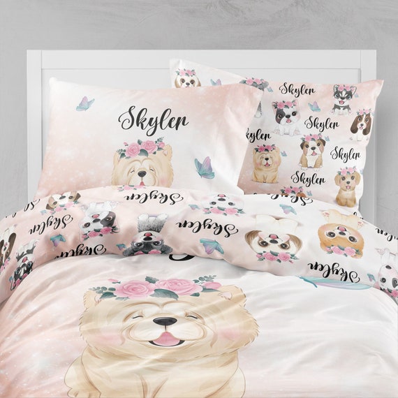 Puppy Bedding for Girls Dogs Girl Twin Bedding Cute Pups Toddler Bedding Dogs Girl Duvet Puppies Sheet Set Dogs Sheet Set Cute Pups Etsy