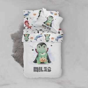 Halloween Kids Bedding, Halloween Sheet, Twin Bedding Boy, Toddler Bedding Girl, Boys Bedding Set, Halloween, Halloween duvet cover