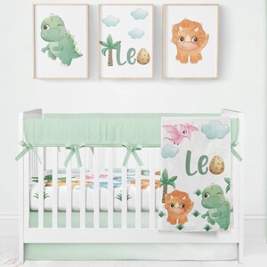 dinosaurs crib bedding