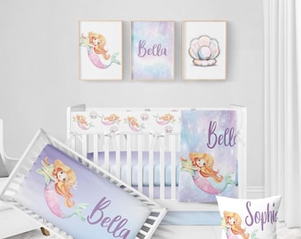 seashell crib bedding