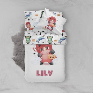 Halloween Kids Bedding, Halloween Sheet Set, Twin Bedding Boy, Toddler Bedding Girl, Boys Bedding Set, Halloween, Halloween duvet cover