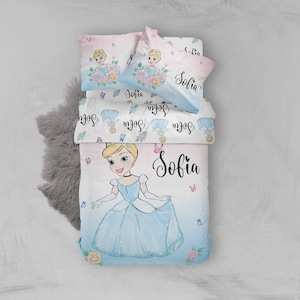 Princess Bedding Set, Princess Duvet Cover Set, Princess Twin Bedding, Toddler Bedding Girl, Girls Bedding Set, Princess Twin Sheet Set