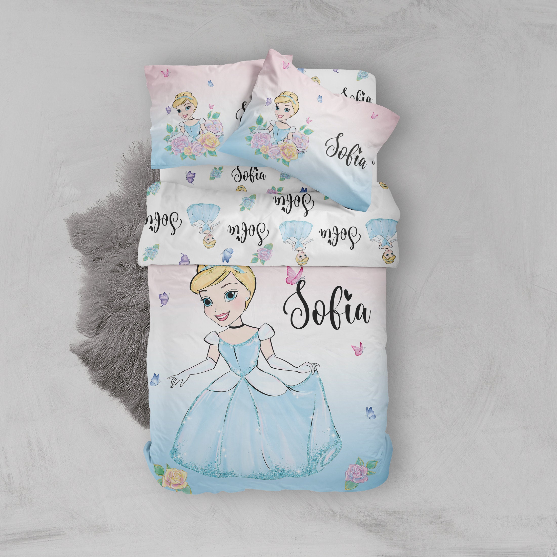 Princess Bedding Set Princess Duvet Cover Set Princess Twin Bedding Toddler Bedding Girl Girls Bedding Set Princess Twin Sheet Set Etsy UK