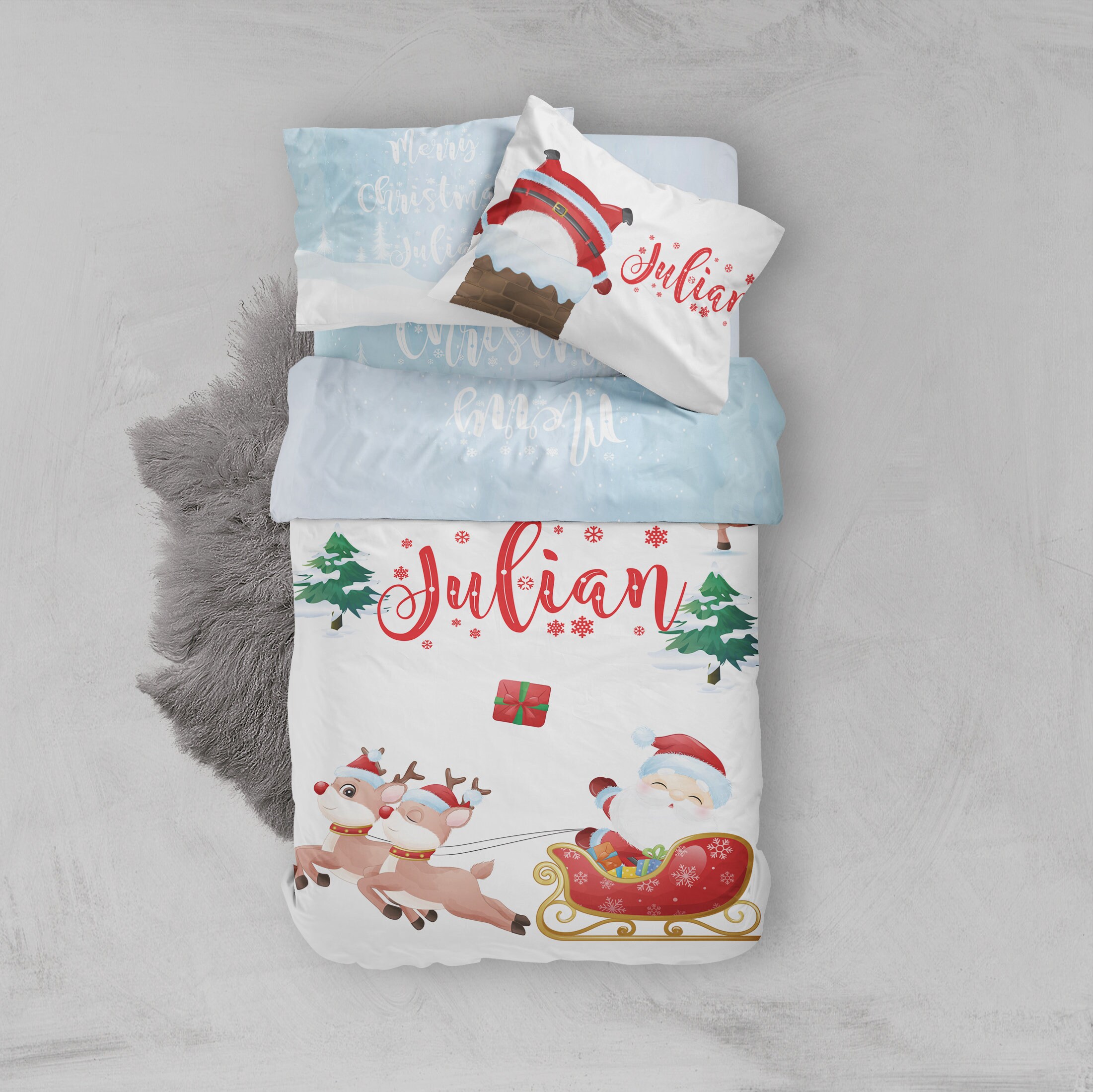 Christmas Bedding Set Boys Christmas Bedding Boys Bedding Toddler Duvet Cover Queen Duvet Cover Bedding Sets Kids Boys Christmas Gift Etsy UK