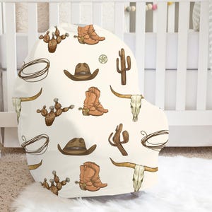 Western Boy Car Seat Cover, Wild West Baby Boy Car Seat Cover, Western car seat cover, West Nursery, Personalized Car Seat Cover