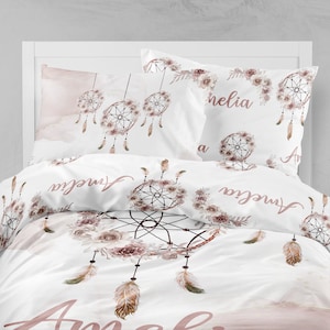 Boho Girl Bedding, Dreamcatcher Twin Bedding, Girl Boho Bedding Set, Toddler Bedding Girl, Girls Bedding Set, Dreamcatcher Bedding
