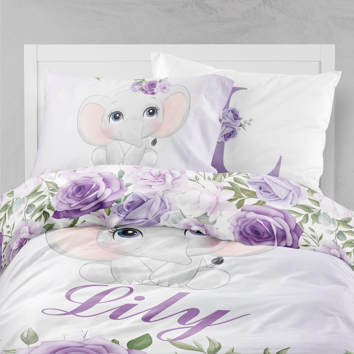 Elephant Twin Bedding Set Girl Twin Bedding Set Elephant Etsy UK