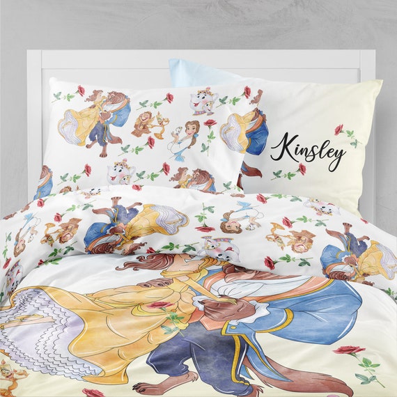 Princess Bedding Beauty and the Beast Princess Duvet Cover Princess Twin Bedding Toddler Bedding Girls Bedding Princess Twin Sheet Etsy