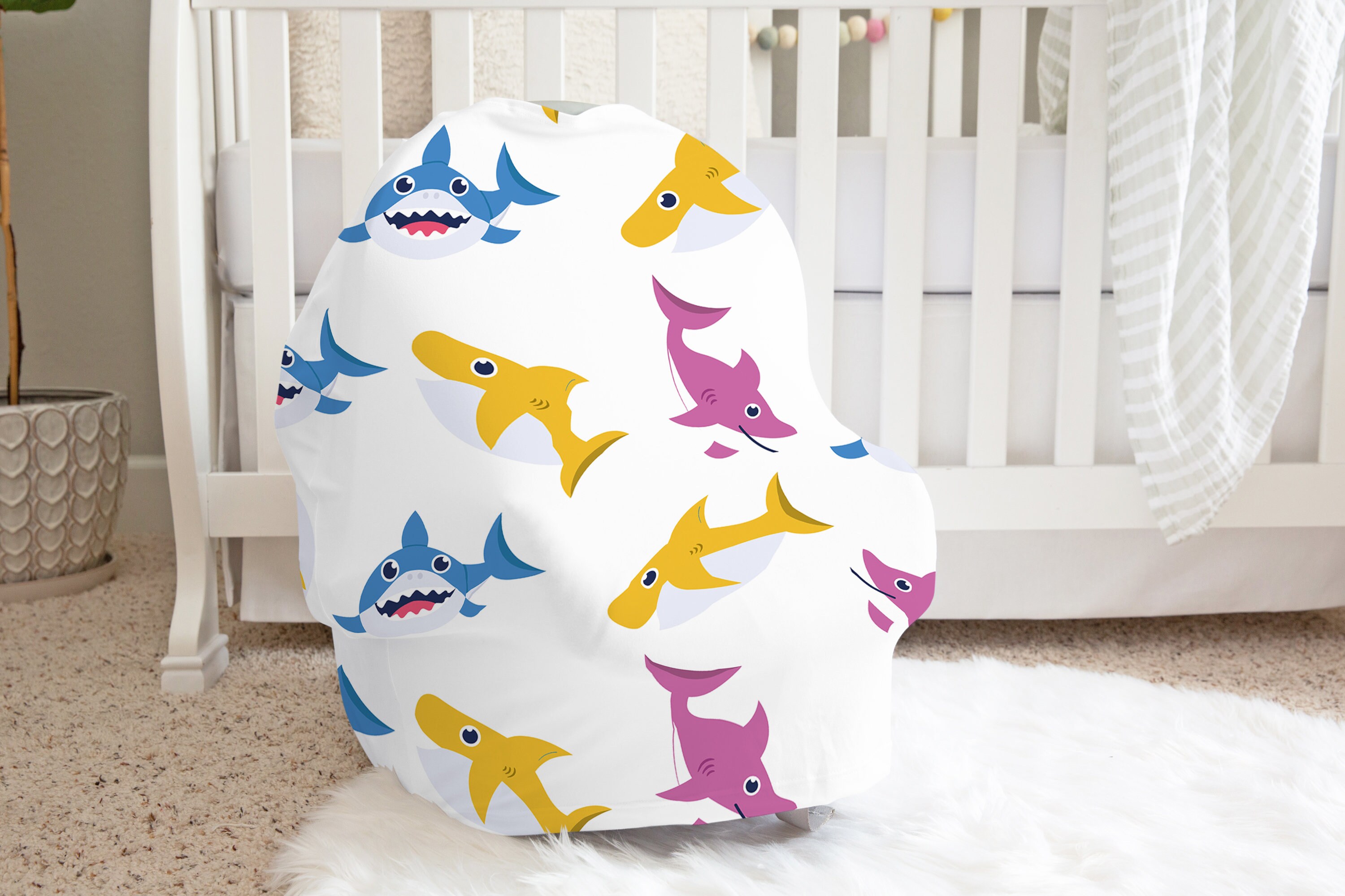 Organic Baby Shark Crib Sheet Baby Shark Crib Bedding Sea Nursery Crib Sheets Girl Baby Girl Crib Bedding Ocean Girl Nursery Etsy Canada