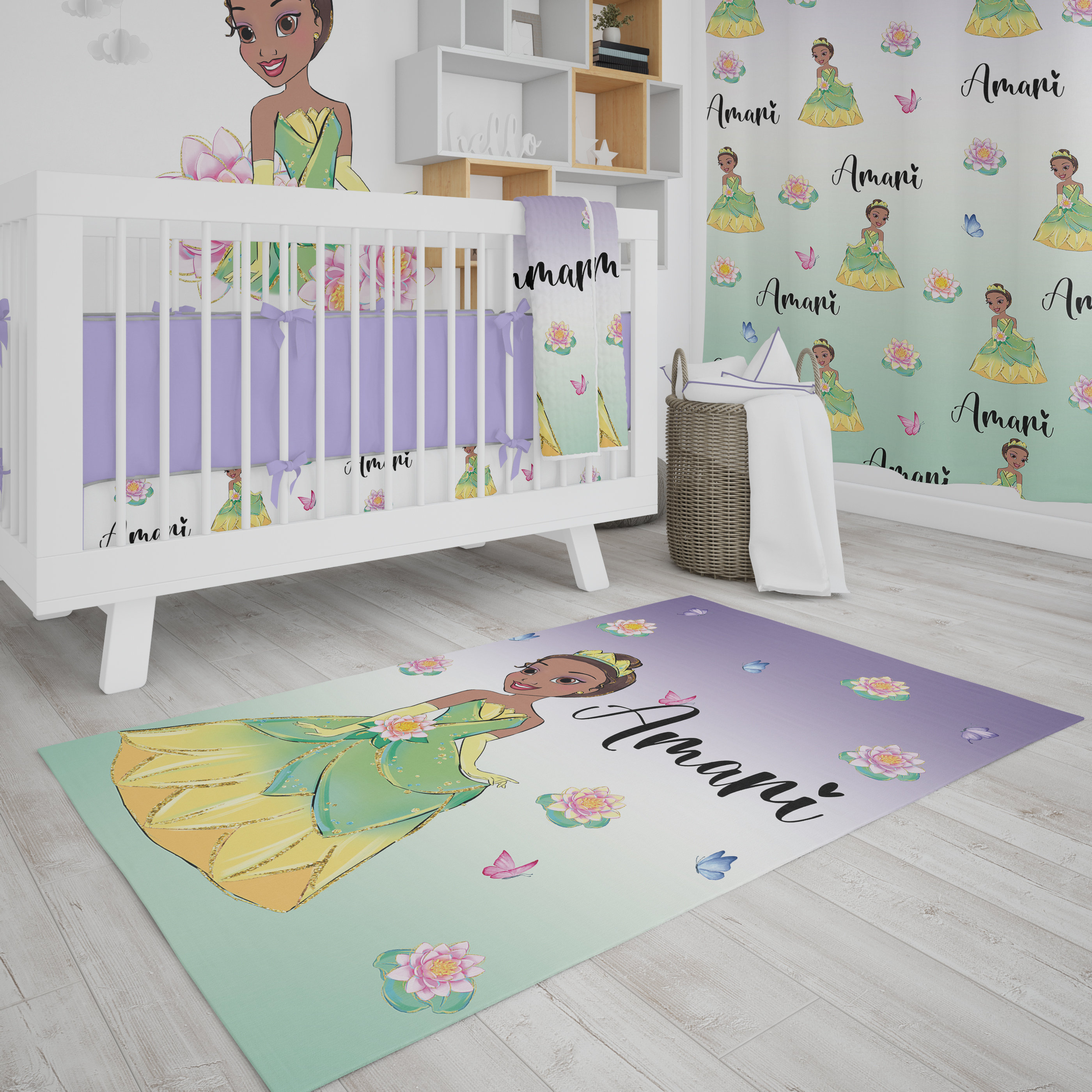 Princess Nursery Room Rug Baby Girl Nursery Custom Rug Crib | Etsy