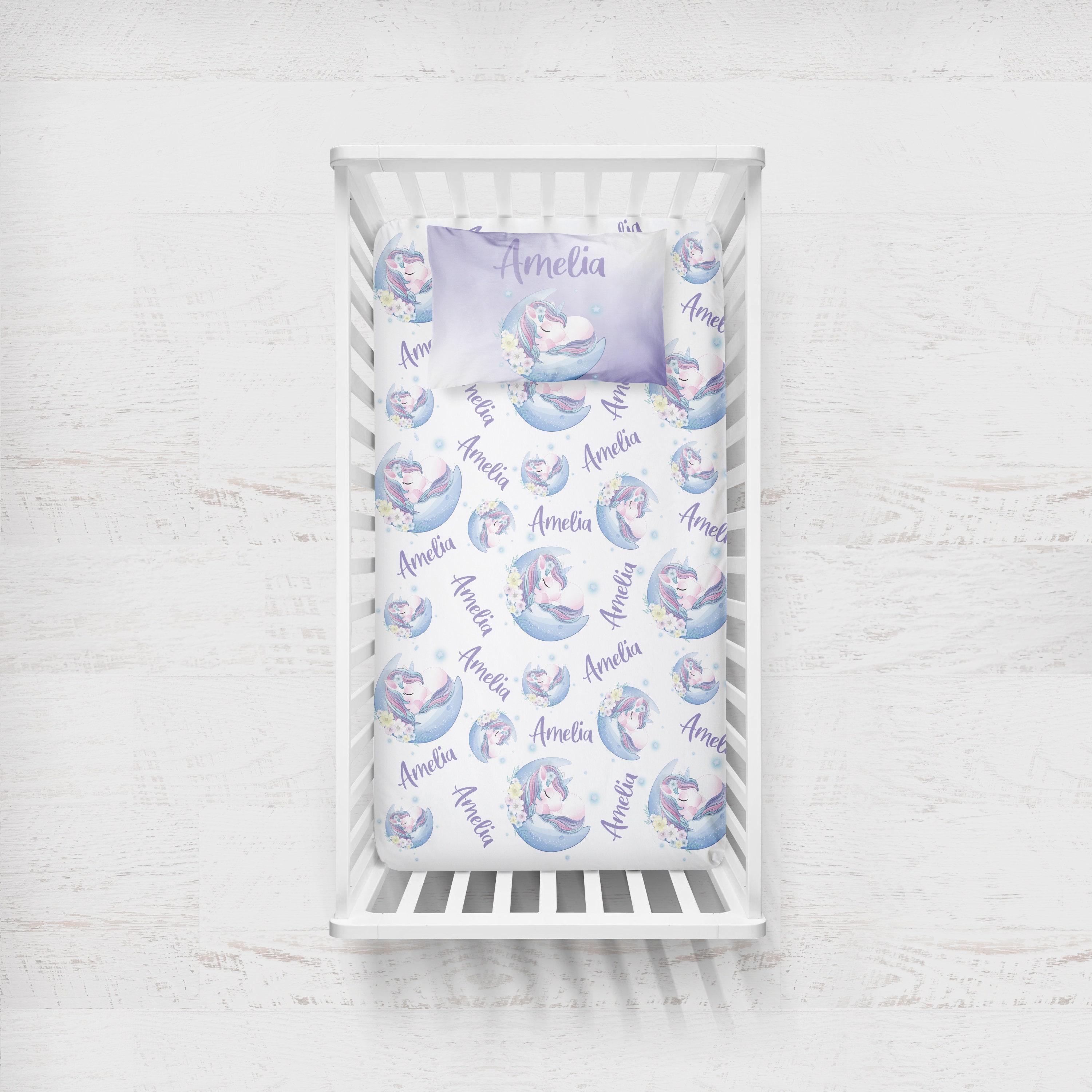 Unicorn Crib Bedding Unicorn Nursery Baby Girl Nursery Crib Etsy