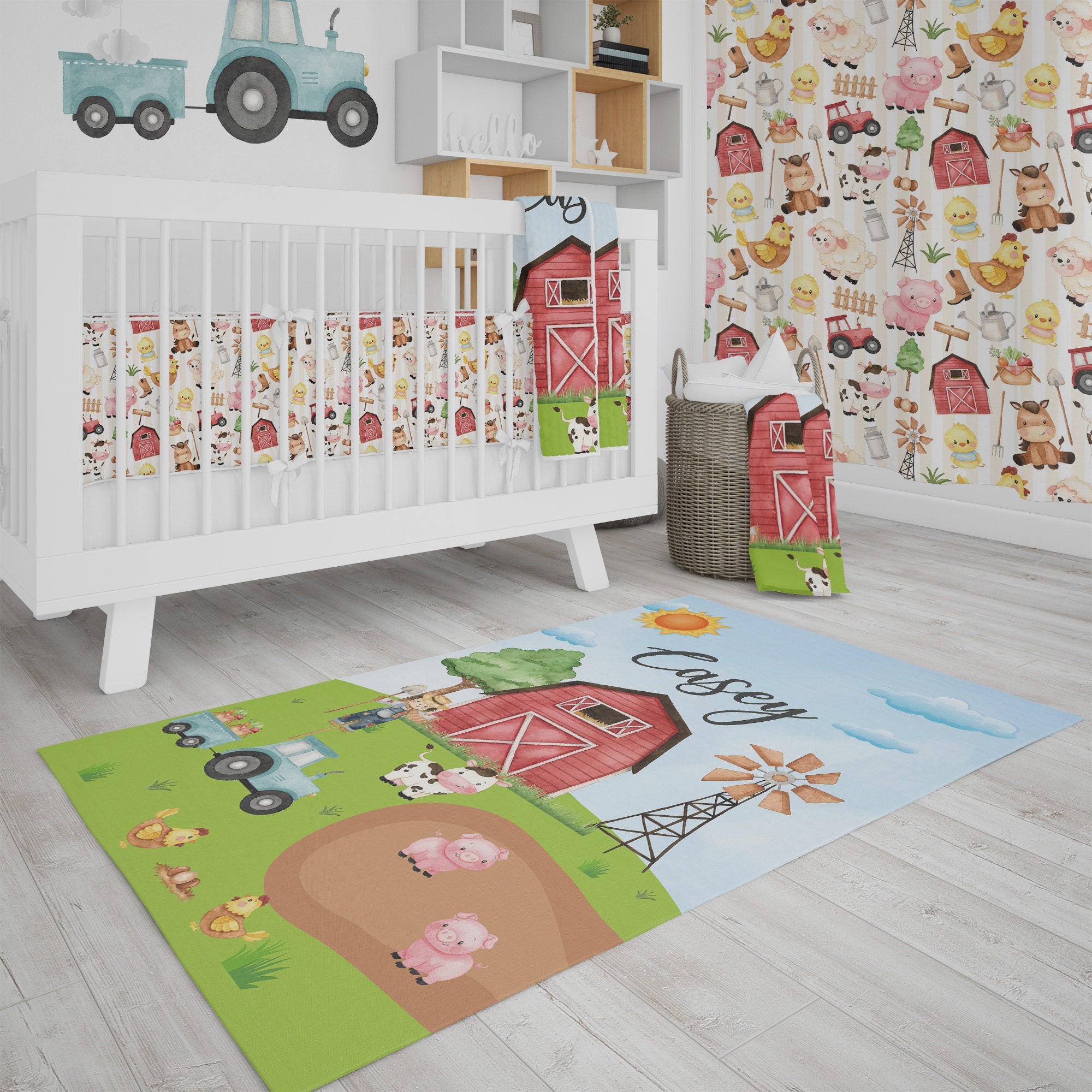 Farm Crib Bedding Farm Nursery Bedding Farmer Crib Bedding Etsy