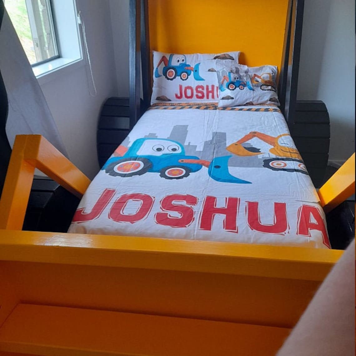 Construction Bedding Set Boys Bedding Truck Fitted Sheet Etsy
