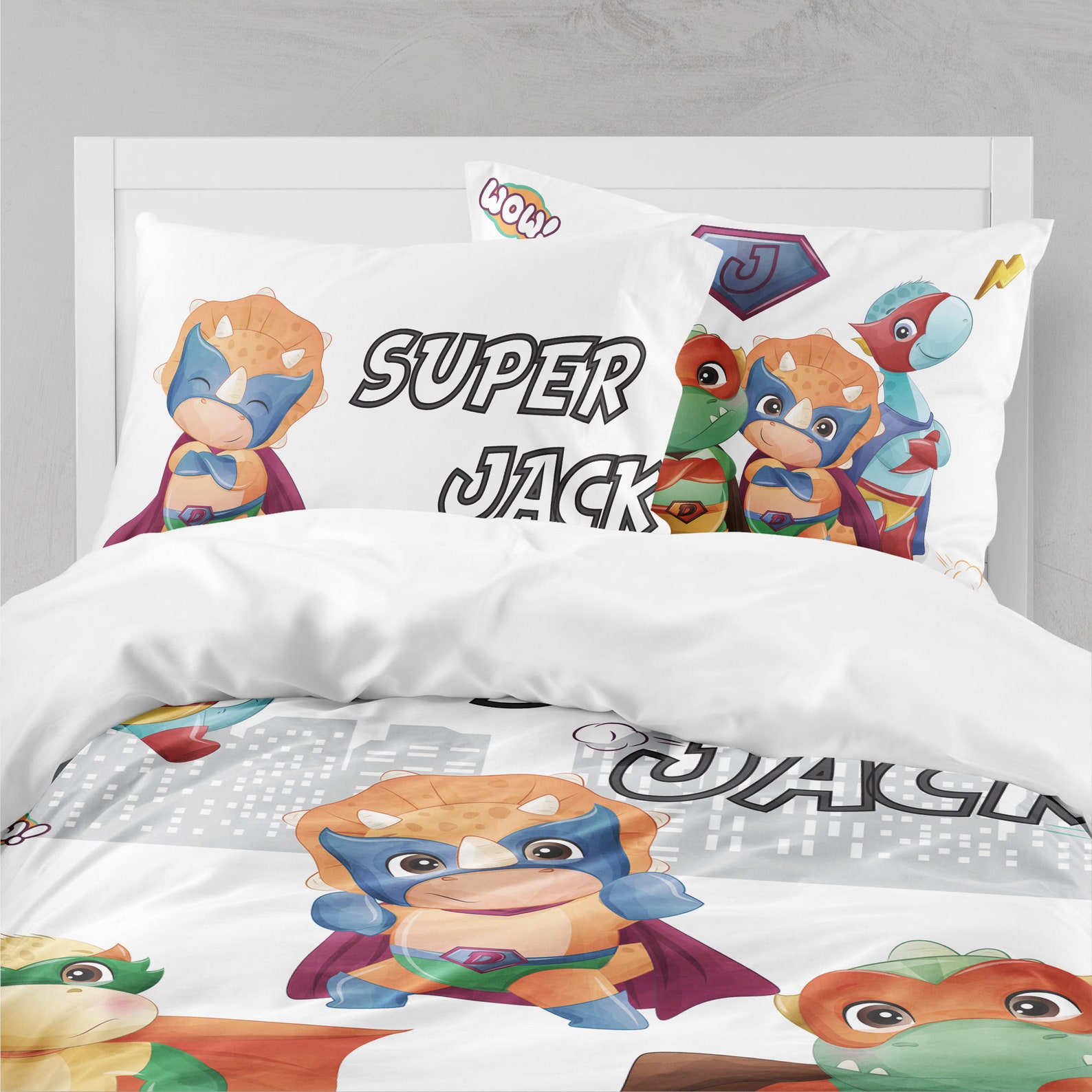 Dinosaur super hero Bedding Set Toddler Bedding Set Twin ...