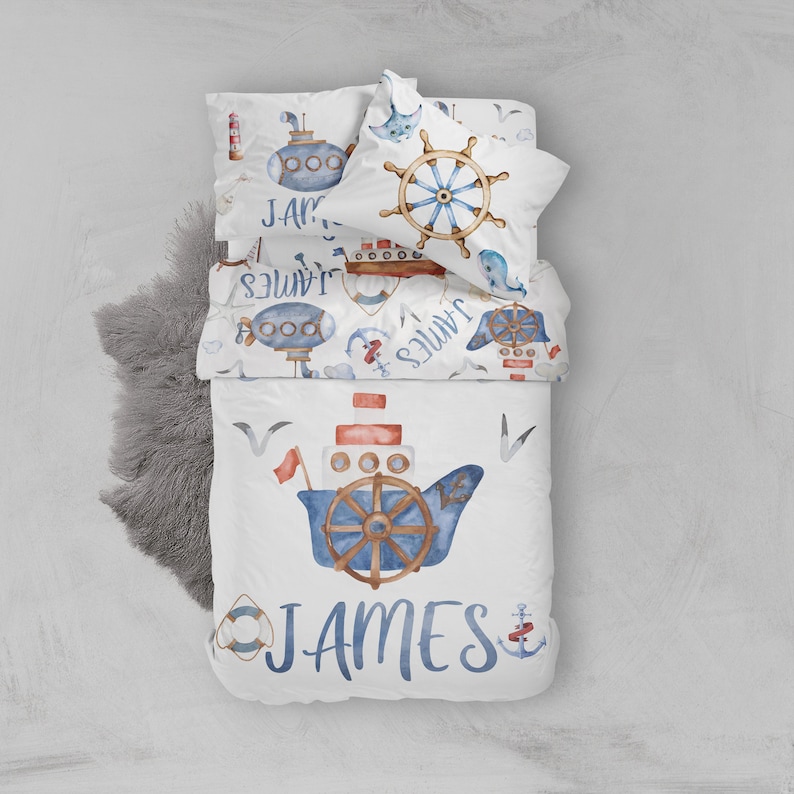 Nautical Room Nautical Boys Bedding Twin Duvet Covers Etsy