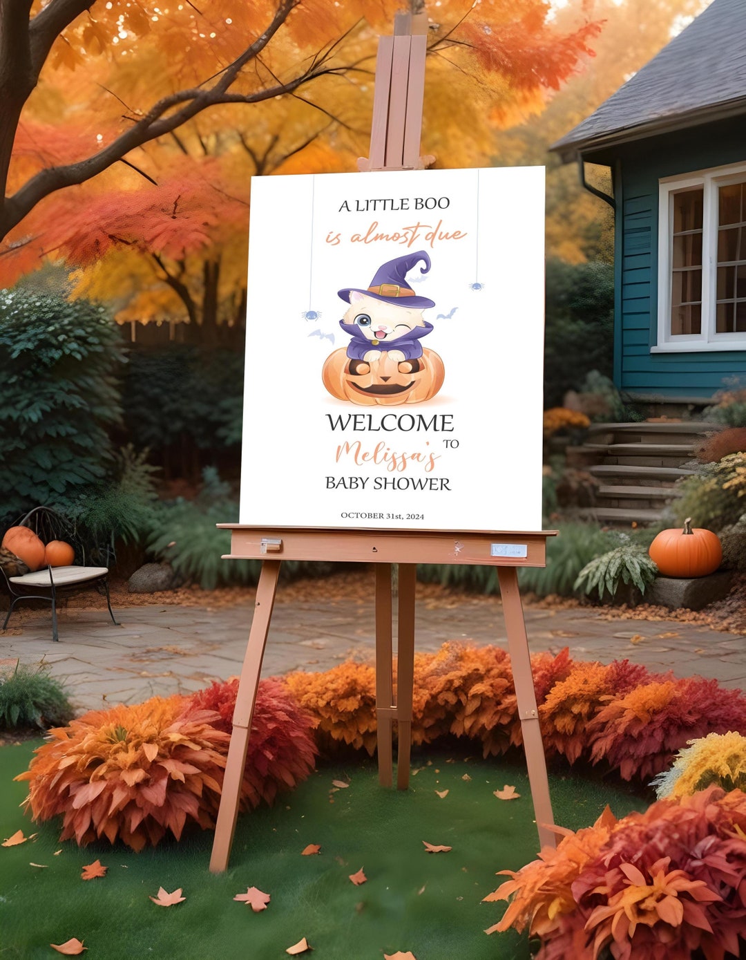 Letrero de bienvenida para baby shower de Halloween, letrero de ...