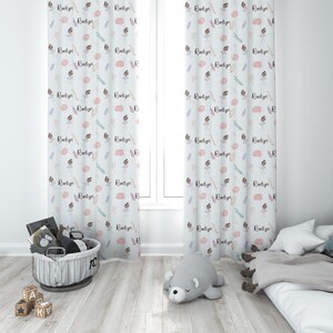 Ballerina girl curtains, nursery curtains, girl curtain, baby girl curtain, girl window curtain, girl room decor, Ballerina nursery decor