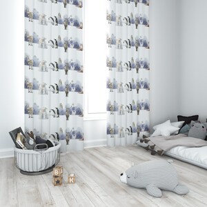 Woodland curtains, Forest nursery curtains, woodland window curtain, baby boy window curtain, woodland room decor, woodland nursery decor