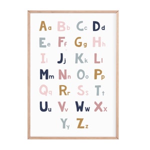 Alphabet print | Educational children’s prints | abc print | uppercase and lowercase alphabet | alphabet print | abc ABC alphabetical