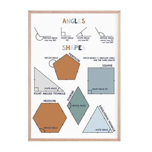 Formen Druck | Winkel Druck | pädagogische Kinder Drucke | Kinder Pädagogische Plakat | pädagogische nprint | Kinder-Wand-Kunst