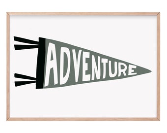 Adventure prints | pendant print | pendant flag print