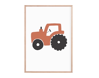 Tractor print | kids farm prints | nursery prints | scandi | nursery wall art | kids wall art