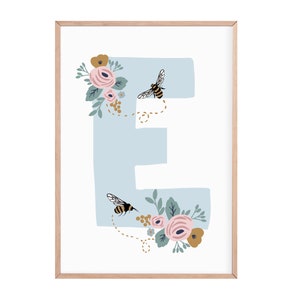 Personalisierte Brief Plakat | Geburtsanzeige | Kindergarten Drucke | scandi | Kinderzimmer Wandkunst | Namensplakat
