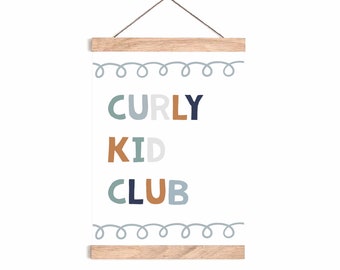 Curly kid print | nursery prints | playroom prints | scandi nursery print | nursery decor | playroom decor