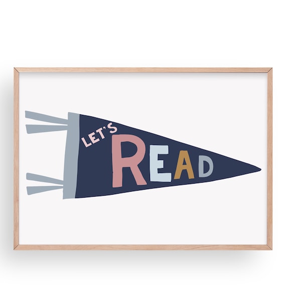 Lets Read Sign - Etsy