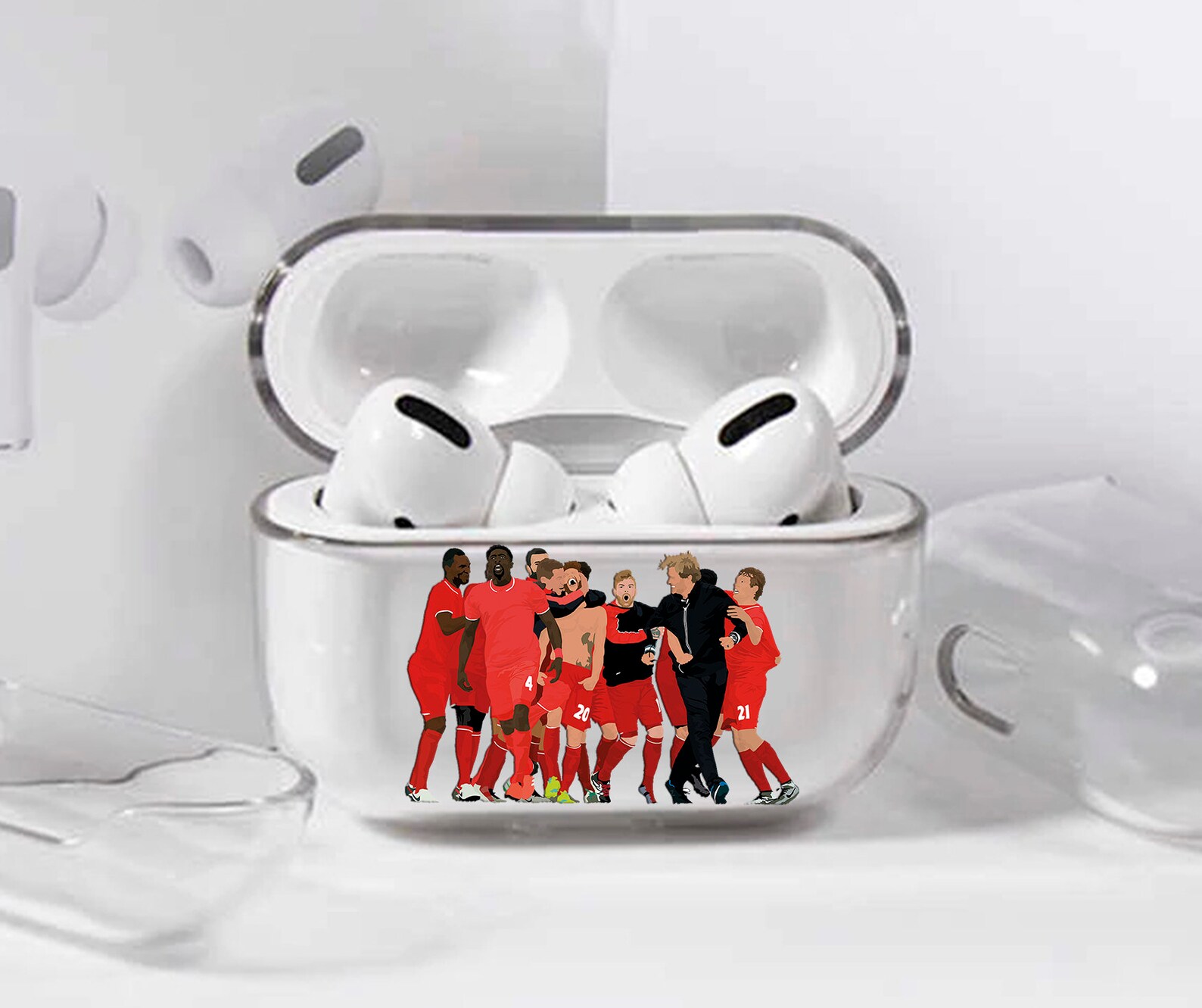 Soccer player AirPods Pro Case Cover for AirPod Pro Case Clear Etsy