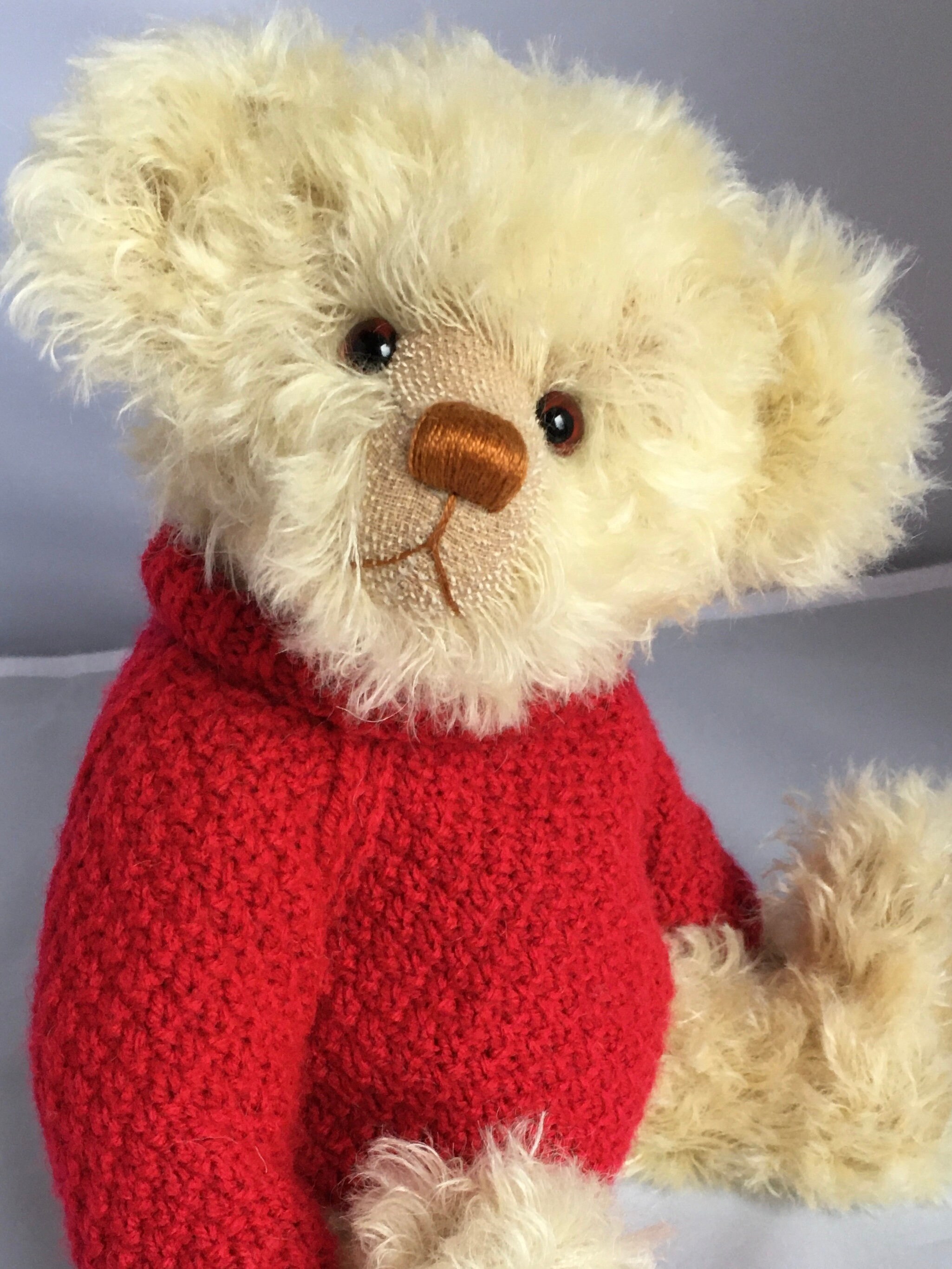 PEBBLE Handmade Artist Teddy Bear made by Bearly Sane Bears Etsy