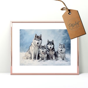 Obras de arte de Husky siberiano, Descarga digital, arte de pared imprimible, regalos de Husky siberiano, arte imprimible, cartel de Husky, impresión de arte para perros, decoración para perros