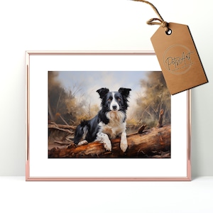 Border Collie artwork, Digital download,printable wall art,Border Collie gift, printable art, Border Collie poster, dog art print, dog decor