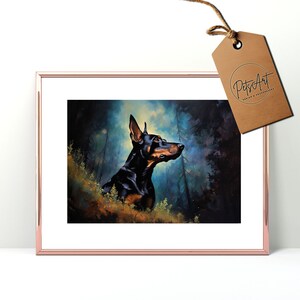 Dobermann artwork, Digital download, printable wall art, Dobermann gifts, printable art, Doberman Pinscher poster, dog art print, dobie art