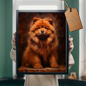 Chow chow artwork, Digital download, printable wall art, Chowdren gifts, printable art, Chow-chow poster, dog art print, dog decor chow chow