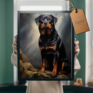 Rottweiler-Kunstwerk, digitaler Download, druckbare Wandkunst, Rott-Geschenke, druckbare Kunst, Rottie-Poster, Rottweiler-Kunst, Hunde-Kunstdruck, Hunde-Dekor