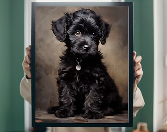 Poodle artwork, Digital download, printable wall art, Poodle gifts, printable art, pudel poster, dog art print, Poodle wall art