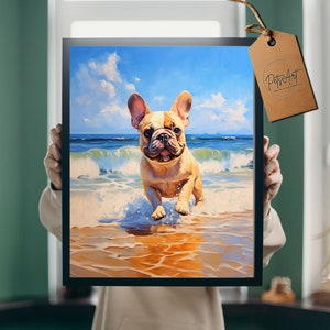 French bulldog artwork, Digital download, printable wall art, French bulldog gifts, printable art, Frenchie poster, dog art print
