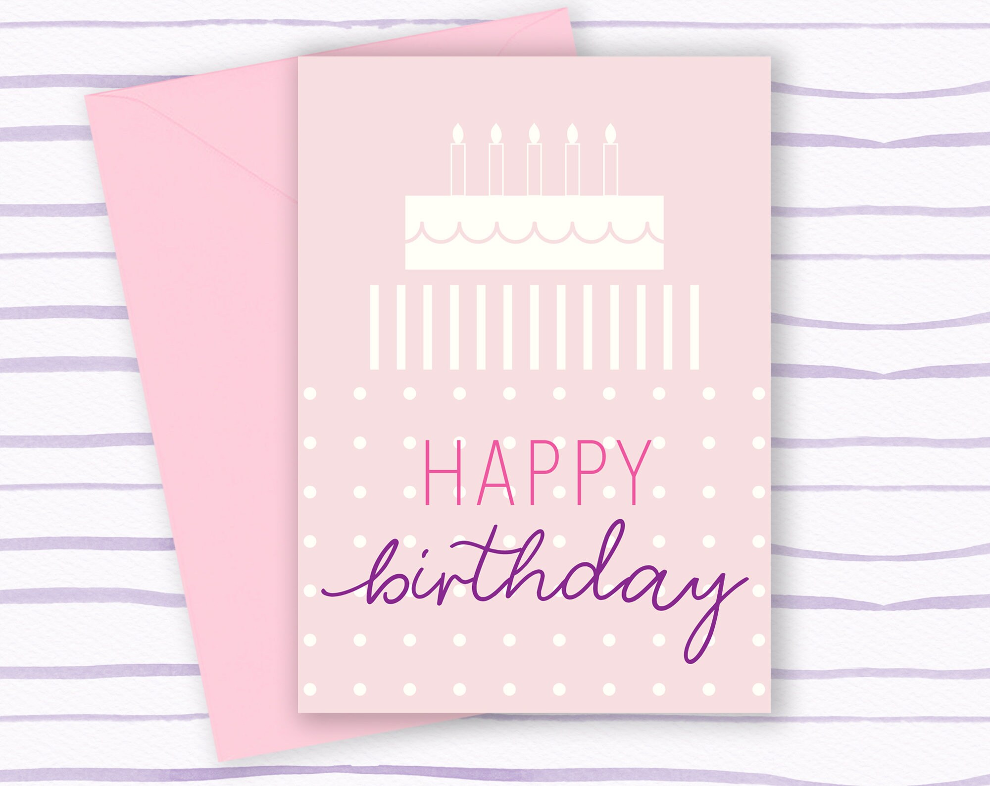 printable birthday card folded birthday card birthday etsy