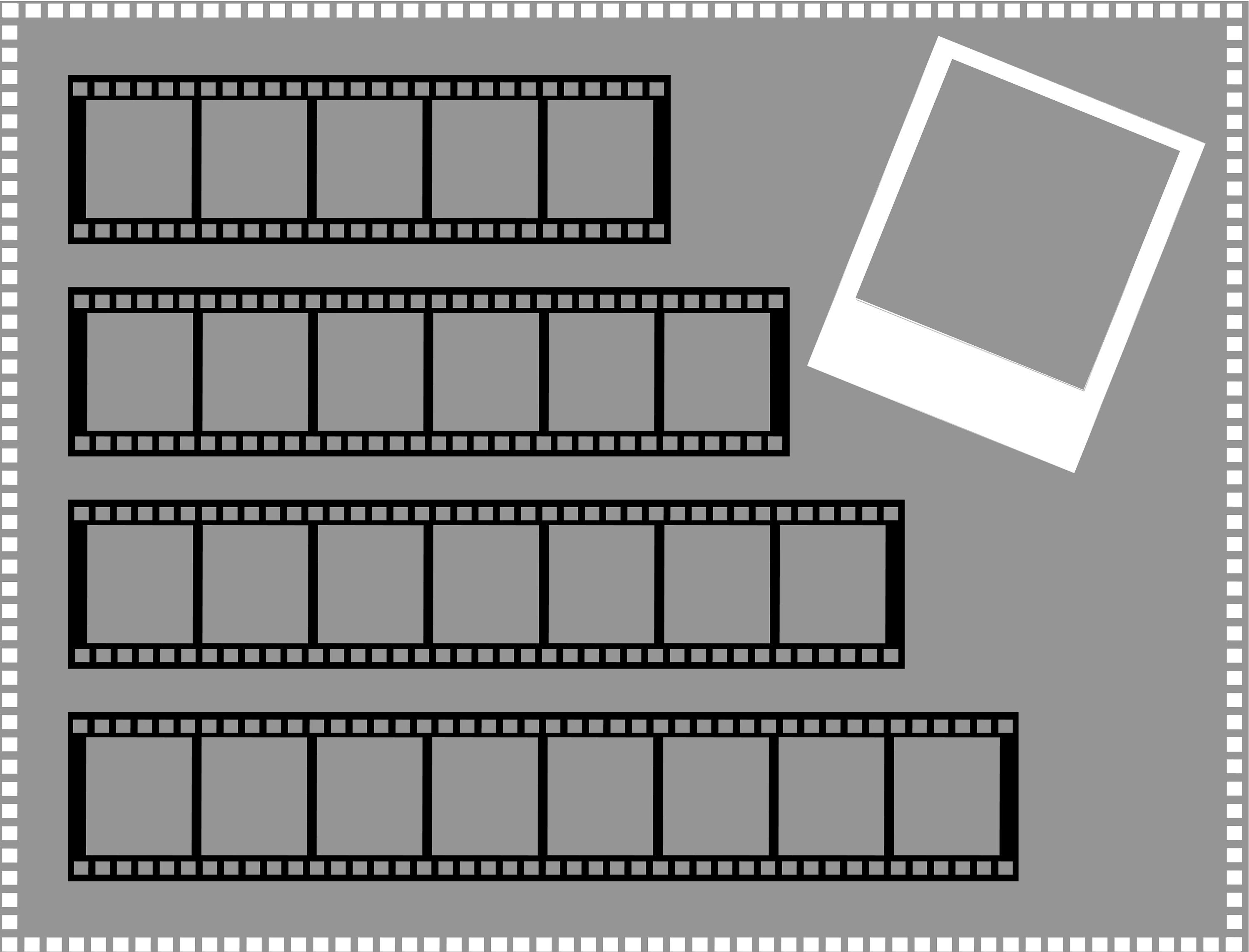 Film Strip and Picture Template SVG PNG Add Your Own Pictures Etsy